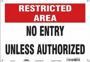 CONDOR 480P33 Safety Sign, 10 in Height, 14 in Width, Aluminum, Horizontal