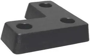 ZORO SELECT 2MYR3 Dock Bumper,18x4x18 In.,Rubber