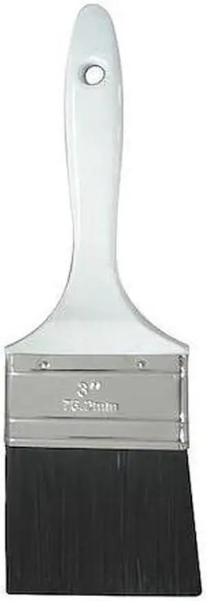 ZORO SELECT 1XRJ1 3" Flat Sash Paint Brush, Polyester Bristle, Plastic Handle