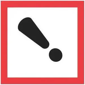 TAPE LOGIC DL4242 Tape Logic® Pictogram Labels, "Exclamation Mark, 2" x 2",