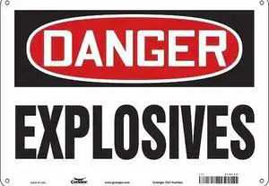 CONDOR 470L42 Safety Sign, 10 in Height, 14 in Width, Polyethylene, Horizontal