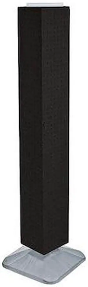 AZAR DISPLAYS 703389-BLK 4-Sided Pegboard Floor Revolving Display Panel Size: