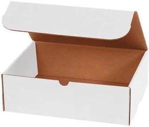 PARTNERS BRAND M985 Corrugated Mailers, 9" x 8" x 5", White, 50/Bundle