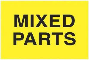 TAPE LOGIC DL1623 Tape Logic Labels, "Mixed Parts", 2 x 3", Fluorescent Yellow,