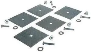 ZORO SELECT SB-108-GDK Speed Bump Glue Down Kit, Stainless Steel, Steel, Silver
