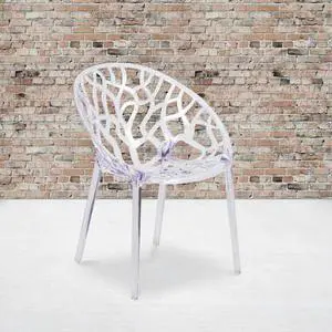 4 Pk. Specter Series Transparent Stacking Side Chair