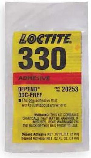 LOCTITE 1691394 Adhesive, 330 Series, Clear, 0.75 oz, Tube, No Mix Mix Ratio, 5
