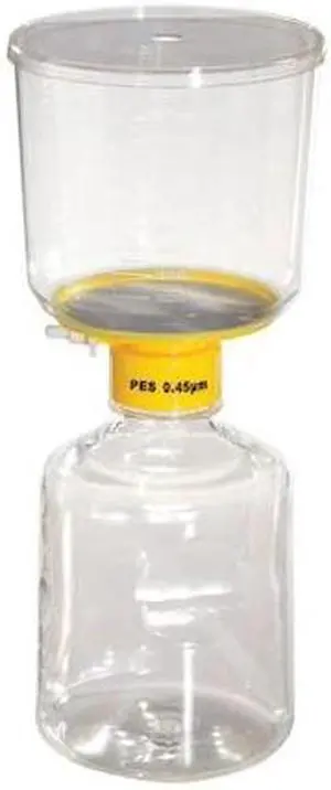 ZORO SELECT 11L829 1000mL Filter Unit,0.45um,90mm,PK12 (Formerly Lab Safety