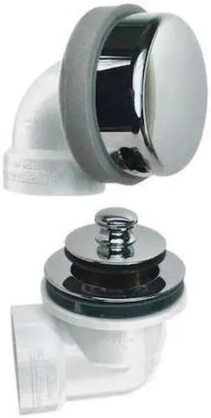 WATCO 901-PP-PVC-CP Bath Waste Kit,1-1/2" Pipe Dia.,Chrome