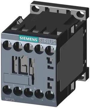SIEMENS 3RT25161AK60 IEC Magnetic Contactor, 4 Poles, 110/120 V AC, 9 A