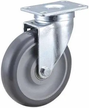 ZORO SELECT 4DE55 Swivel Plate Cstr, Polyurethane, 5in, 250lb