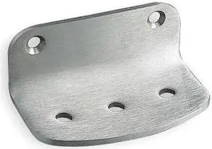 ZORO SELECT 1ECN7 Soap Dish,Silver,2-1/4x5x3In