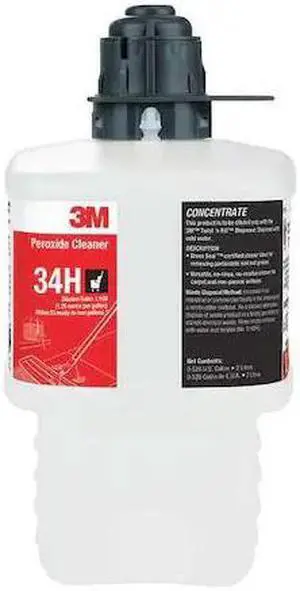 3M 34H Peroxide Cleaner Concentrate, 2L Bottle, Fragrance Free, Green