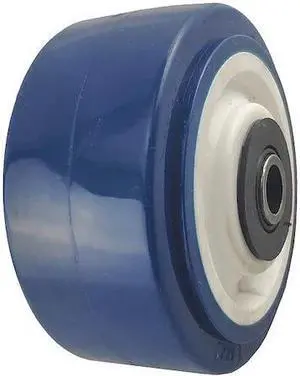 ZORO SELECT 2RZC2 Caster Wheel, 600 lb., 4 D x 2 In., Wheel Color: Blue