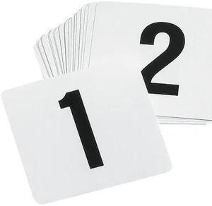 TABLECRAFT TN100 Number CardSet,1-100,Plastic,White,PK100