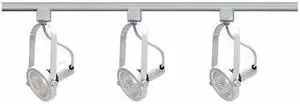 NUVO TK316 3-Light, PAR30, Gimbal Ring Track Kit, 4 foot Track, White