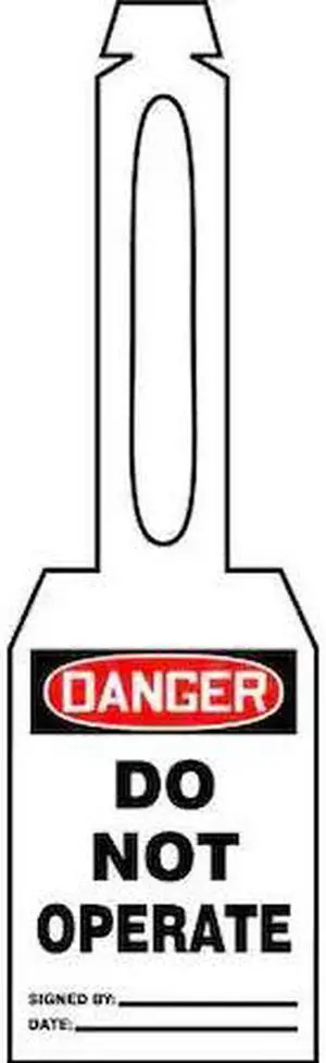 ACCUFORM TAL350 Danger Tag,5-1/4 x 3-1/4 In,Plstc,PK25