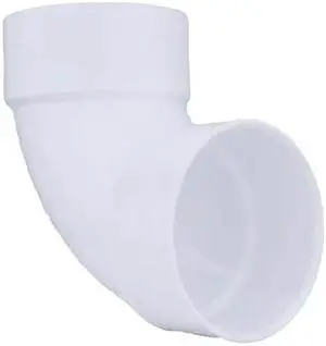 ZORO SELECT 1WKV8 PVC 90 Degree Elbow, Hub, 6 in Pipe Size