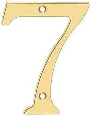 DELTANA RN6-7 Numbers, Solid Brass Lifetime Brass 6"