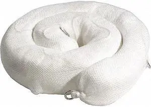 SPILLTECH WB810SN Sorbent Boom, 38 gal, 8 in x 10 ft, Oil, White, 4 PK