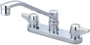 Central Brass Two Handle Cast Brass Kitchen Faucet