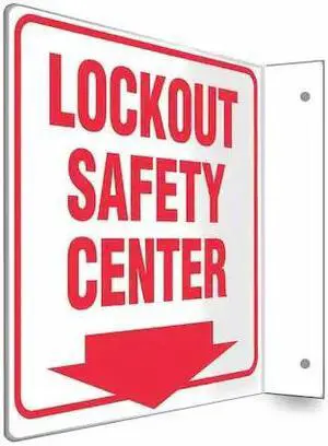 CONDOR 480W59 High Visibility Safety Sign, 8 in Height, 8 in Width, PETG,