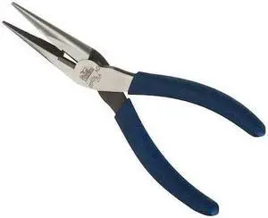 IDEAL 35-036 6 in Long Nose Plier,Side Cutter Dipped Handle