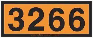LABELMASTER ZOPEZ3266 UN3266 Orange Panel,E-Z,PK25