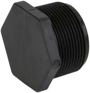 ZORO SELECT PLUG150 Plug, Polypropylene, 1-1/2", Schedule 80, 300 psi Max