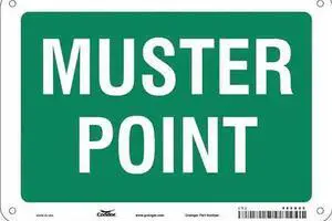 CONDOR 485G05 Safety Sign, 7 in Height, 10 in Width, Aluminum, Vertical
