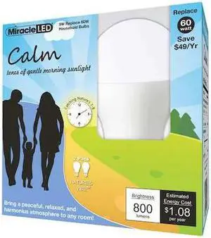 MIRACLE LED 602216 Nature's Vibe Calm Soothing Morning Daylight LED Light