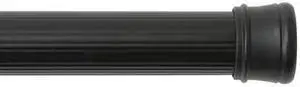 KENNEY MFG KNUTLYL/5 No Tools Spring Tension Utility Rod, 42-72", Black