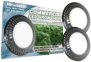 MIRACLE LED 602137 Industrial 200W LED High Bay Grow Light Ultra Bright