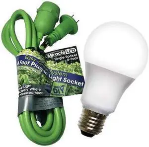 MIRACLE LED 602242 Single Socket Grow Light Cord System & LED Full Spectrum
