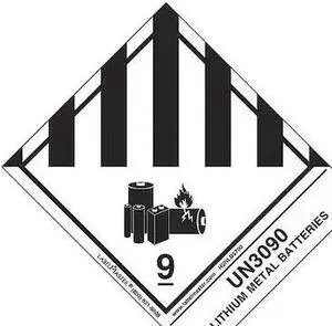 LABELMASTER HSNLB5700 UN3090 Lithium Metal Batteries,PK500