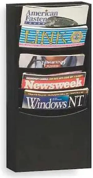 DURHAM MFG 403-08 Literature Rack,Compartment 5,Blk