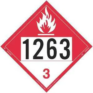 LABELMASTER ZEZ91263 Combustible Liquid Placard,Vinyl,PK25