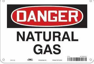 CONDOR 470V09 Safety Sign, 7 in Height, 10 in Width, Aluminum, Vertical