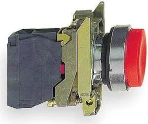SCHNEIDER ELECTRIC XB4BL42 Extended Push Button Operator, 22 mm, 1NC, Red
