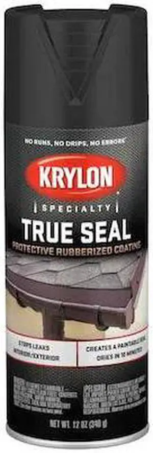 KRYLON K02701777 Leak Sealant,Black,12 oz.,10 min.