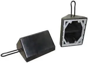 ZORO SELECT 22XW75 Wheel Chock,Molded Rbr w/Stl Grab,Black