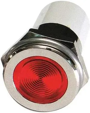 ZORO SELECT 24M168 Flat Indicator Light,Red,24VDC