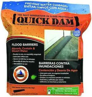 QUICK DAM QD6101ES Flood Barriers,120inLx61/2inW,64lb,Blk G0459387