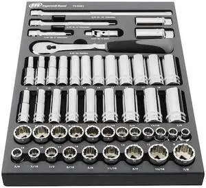 INGERSOLL-RAND 752001 49 Piece 3/8 Inch Drive SAE/Metric Master Socket and