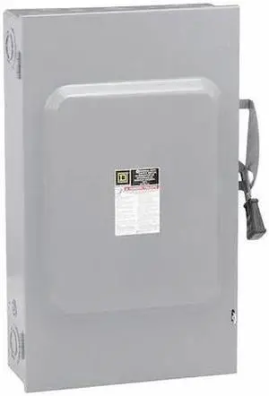 SQUARE D DU324 Nonfusible, Safety Switch, General Duty, 240 V, 3PST