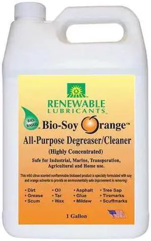 RENEWABLE LUBRICANTS 86643 Cleaner/Degreaser, 1 Gal Jug, Liquid