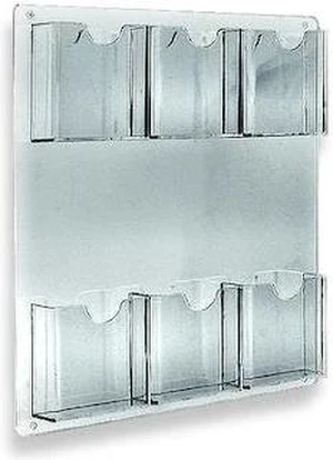 AZAR DISPLAYS 252066 Six-Pocket Tri-Fold Wall Mount Brochure Holder, PK2 AZAR DISPLAYS 252066 Six-Pocket Tri-Fold Wall Mount Brochure Holder, PK2