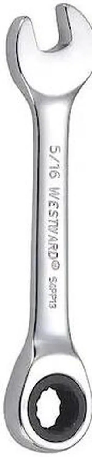 WESTWARD 54PP13 Wrench, Combination/Stubby, SAE, 5/16"