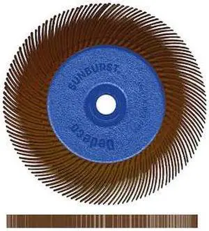 DEDECO 2281 Sunburst Radial Bristle Discs 6 in X 1/2 in Curved Tc Brown 36 Grit