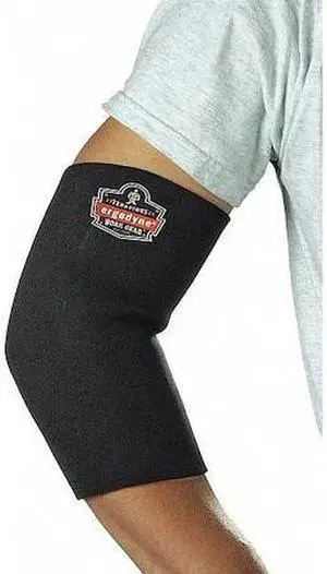 ERGODYNE 650 Elbow Sleeve, Pull-Over, XL, Black